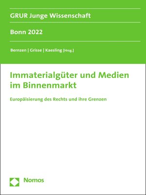 cover image of Immaterialgüter und Medien im Binnenmarkt